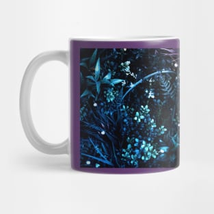 Dark blue flowers Mug